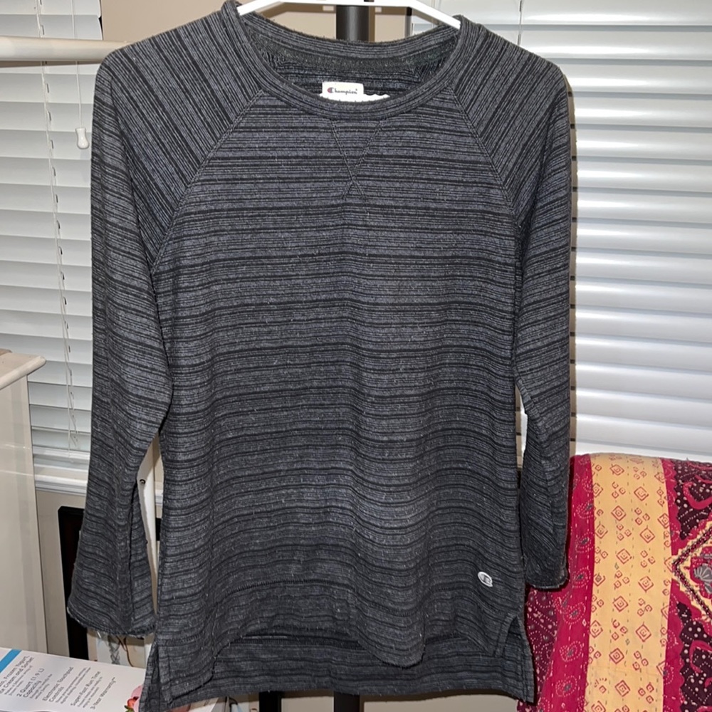Champion dark grey striped sweatshirt